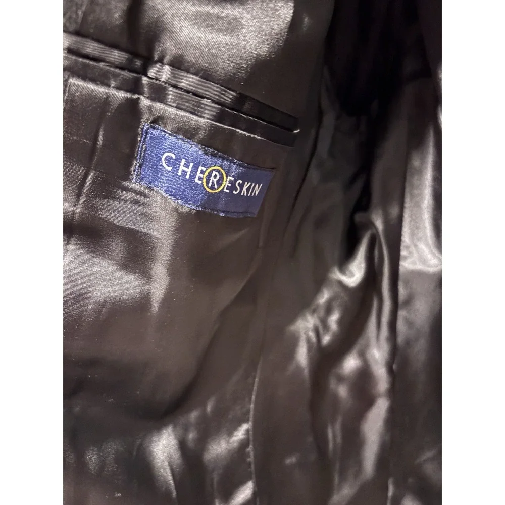 Chereskin Men L42 Sport Coat Jacket Blazer Black Cashmere Blend Business Travel